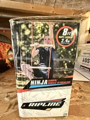 Ripline 8′ Ninja Climbing Polyethylene Rope Solid Wood Ladder NIB NOVI-B