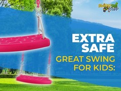 SWING SET STUFF INC. FLAT SEAT WITH 8.5 FT COATED CHAIN PINK fun outside 0311