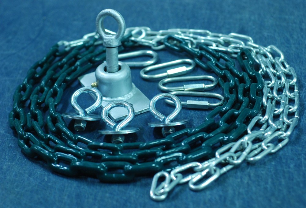 Swing set,tire swivel swing chains,Playset tirekit,Zinc Plated eyebolts,PVC54YBG
