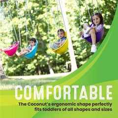 Baby Blue Swing For Toddlers Ergonomic Adjustable Indoor Outdoor Use