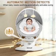 3-in-1 Baby Swing for Infants with Motion Detection, Electric Baby Swing with 3
