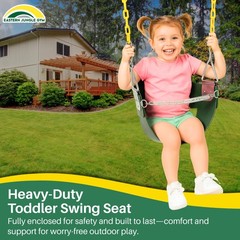 Eastern Jungle Gym Heavy-Duty High Back Half Bucket With safety trap, Green