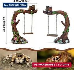 Jumping Spider Accessories, Funny Fairytale Garden Swing Climbing Toy, Garden Tr