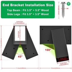 Heavy-Duty Swing Set Brackets – A-Frame Swing Set Hardware Kit with Mounting …