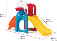 Multicolored Toddler Climber Playset with All-in-One Slide and Sports Activities
