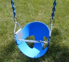 Swingset toddler swing,transition swing,half bucket swing,front safety chain,PVC