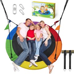 40 Inch Saucer Tree Swing Flying 900lb Weight Capacity 2 Added Hanging Straps