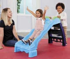2-In-1 Outdoor-Indoor Wet or Dry Slide with Easy Storage, Blue, Ages 2 to 6