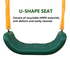 4-in-1 Swing Set with Seesaw, Belt Swing, Slide & Glider