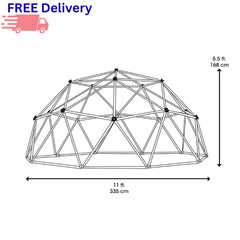 66″ Outdoor Climbing Dome Heavy Duty Geometric Jungle Gym Kids Playground Toy