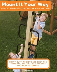 12×8 Outdoor Indoor Monkey Bars for Backyard- Set of 6, Black U Shaped Metal …