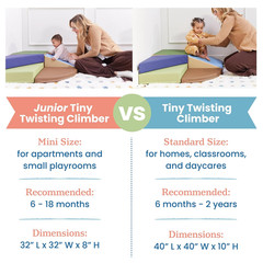 Softzone Junior Tiny Twisting Climber, Beginner Playset, Earthtone, 5-Piece