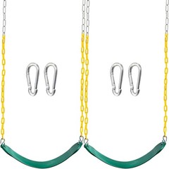 2 Pack Green Swing Seats Heavy Duty W/ 66″ Chain Swing Set Accessories
