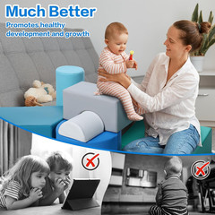 Kids Climbing Toys Foam Blocks: 6PCS PU Leather Foam Climbing Blocks for Toddler