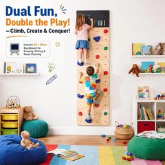 Rock Climbing Wall for Kids, 82.5 x 23.6 Inch Indoor Gym Playground Play Set …