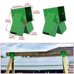 HECASA 12″ Pair Brand New 1-2-3 A-Frame 2 Brackets for Swing Set W/ All Hardware
