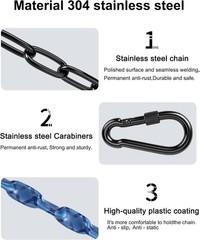 64inch Hanging Swing Chair Chain 2 4 Free Quick Links 1000LB Load Bearing,Indoor