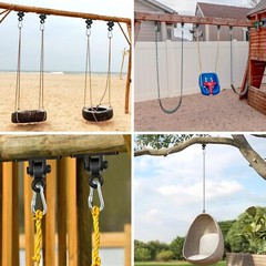 4 Set Heavy Duty Swing Hangers Set Swivel Swing Hanger Brackets Hooks for Porch