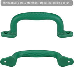 Green Playground Safety Handles, Non-Slip Plastic Kids Grab Handles, Durable Ind