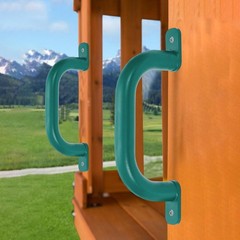10” Green Playground Handles Safety Grab Bar Indoor & Outdoor 2pcs
