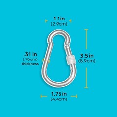 Heavy Duty Swing Set Hangers with Locking Snap Hooks for Indoor Outdoor Use