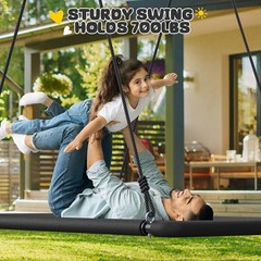 60″ Large Rectangle Platform Tree Swing for Kids & Adults, 700lb Capacity