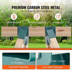 A-Frame Middle Swing Set Brackets, Heavy Duty Carbon Steel Swing Set Hardware wi
