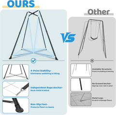 Heavy-Duty X-Shaped Swing Stand with Sensory & pod Swing for Adults 330LBS