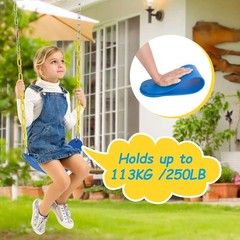 Heavy-Duty EVA Swing for Kids & Adults – 66″ Long Anti-Rust Chains, Safe Design