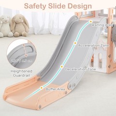 Toddler Slide, 6 in 1 Kids Indoor Outdoor Playground with Climber Basketball …