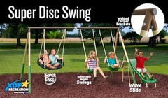 SuperDisc Swing Set with SuperDisc Swing. 5 User Capacity, Easy Assembly,