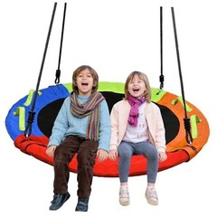 Tree Swing,Saucer Flying Swing 40 Inch for Kids,900D Oxford Waterproof, Rainbow