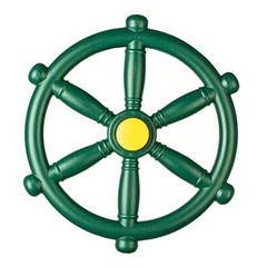Green and Yellow Outdoor Playground Captain Pirate Ship Wheel, Plastic