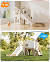12 in 1 Toddler Slide, Kids Indoor Slide for Toddlers 1-3, New Upgrade with Golf