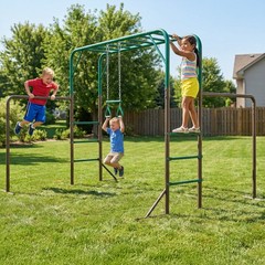 Monkey Bars w/ Climbing Frame Gymnastics Bars 400lbs Heavy Duty Outdoor for Kids