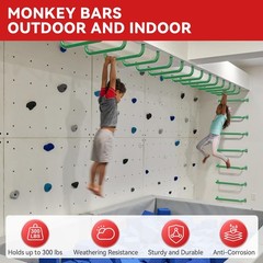 17.3 Inch Safety Playground Handles Metal Indoor Outdoor Climbing Monkey Bars…