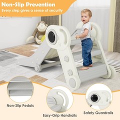 Folding Freestanding Toddler Slide for Toddlers Age 18+ Months w/ Climber Indoor