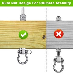 Benelabel Heavy Duty Swing Hangers with Bearings – Set of 4 Stainless Steel 304
