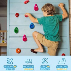 32 PCS Rock Climbing Wall for Kids,Rock Wall Climbing Holds,Adults Climbing W…