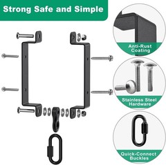 Heavy Duty Swing Hangers, 800lb Capacity Swing Set Accessories for 4×6 Wood B…