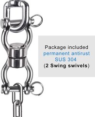 Silent Bearing Heavy-Duty Swing Swivel, 360° Rotation, 1200LB Capacity – 2 Pack