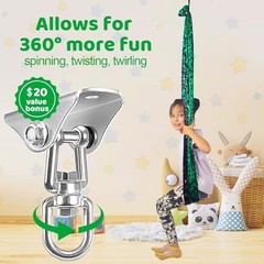 HiCamer Sensory Swing 300lbs Indoor Outdoor Cuddle Swing Crystal Green