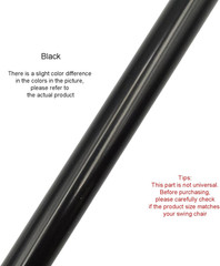 39.4″/100Cm Garden Swing Replacement Rods, Black Metal round Rods for Hanging Sw
