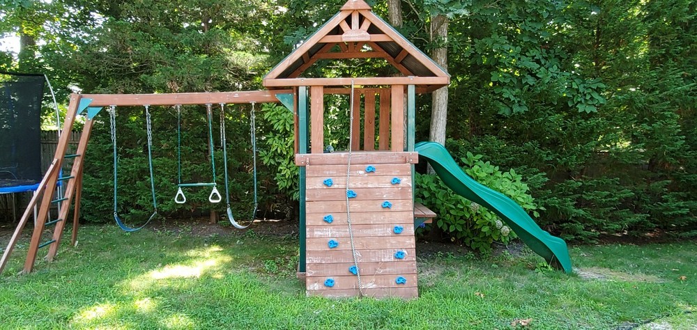 Backyard Cedar Wooden Swing Set