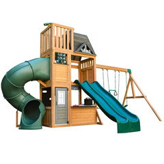 Wooden Swing Set Playset Outdoor Playground Backyard Equipment Children Kidkraft