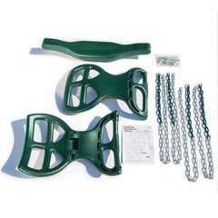 WS 3452 Heavy Duty Two Person Dual Glider Swing, with Coated Chains to Preven…