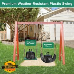 SELEWARE Swing Seat Black Green 2 Pack