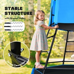 Climbing Toys Jungle Gym with Platform and Tent, Weather-Resistant Canopy 200lbs