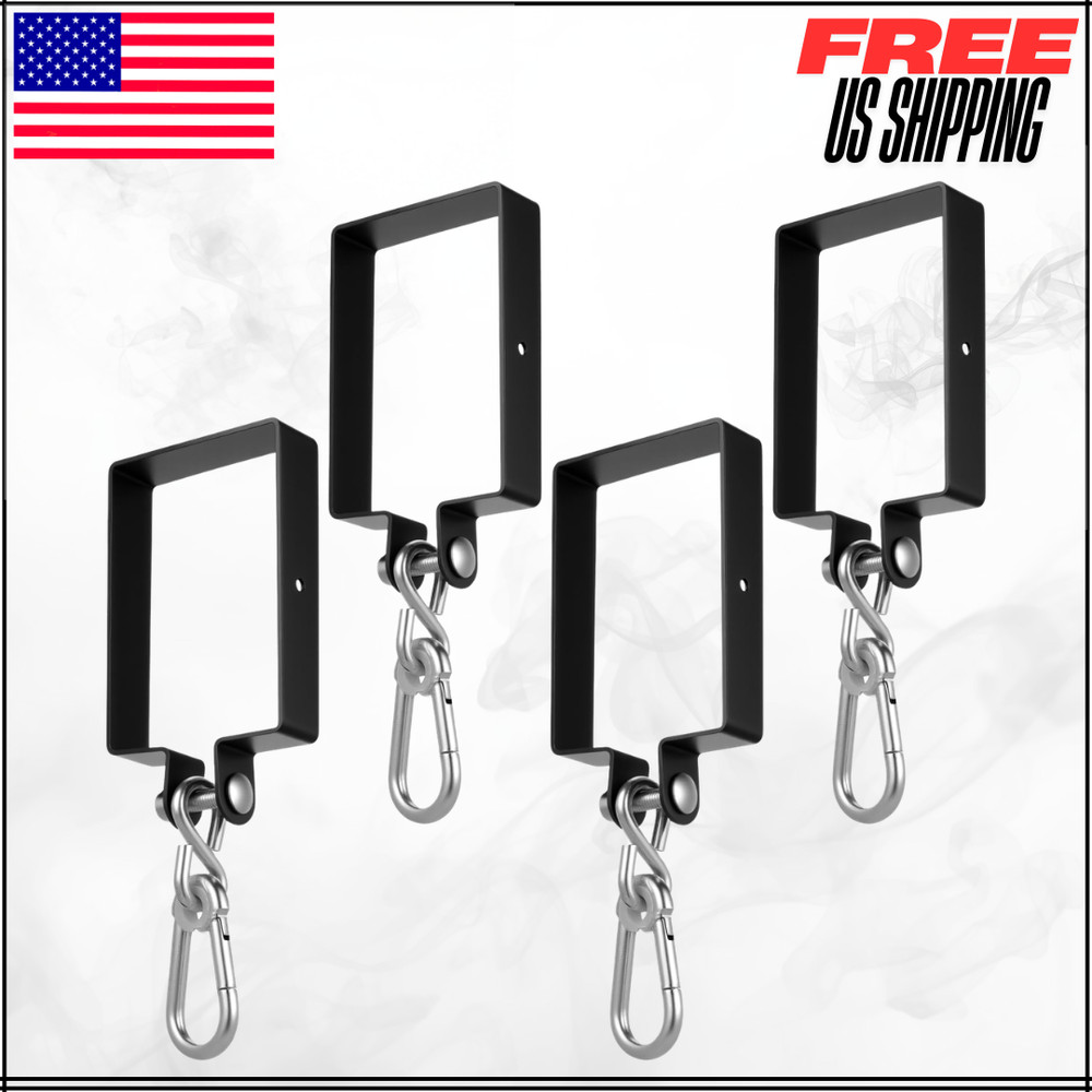 Swing Hanger 180° Heavy Duty Steel Set Accessories Snap Hooks Hardware 4Pcs