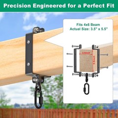 Heavy Duty Swing Hangers, 800lb Capacity Swing Set Accessories for 4×6 Wood B…
